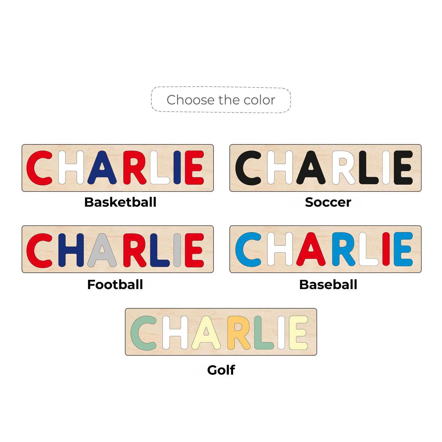 Sport Name Puzzle Rookie of the Year 1st Birthday Boy Personalized First Easter Gift