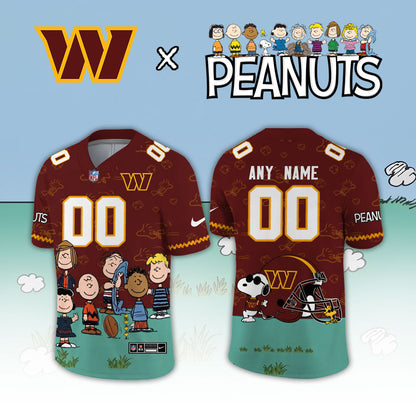 Limited Edition Washington Commanders x Peanuts Snoopy 2026 Football Jersey
