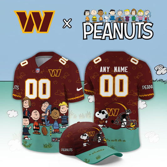 Limited Edition Washington Commanders x Peanuts Snoopy 2026 Football Jersey