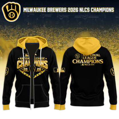 Milwaukee Brewers 2026 National League Champions ZipHoodie Limited Edition