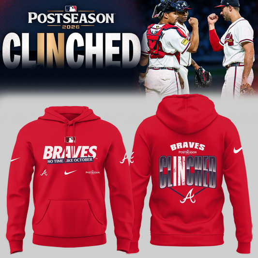 Atlanta Braves - Limited Edition Postseason 2026 Clinched Hoodie | CD28