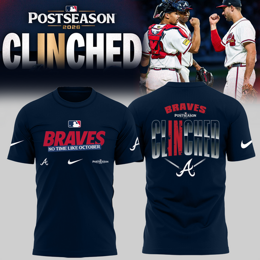 Atlanta Braves - Limited Edition Postseason 2026 Clinched T-shirt | GP97