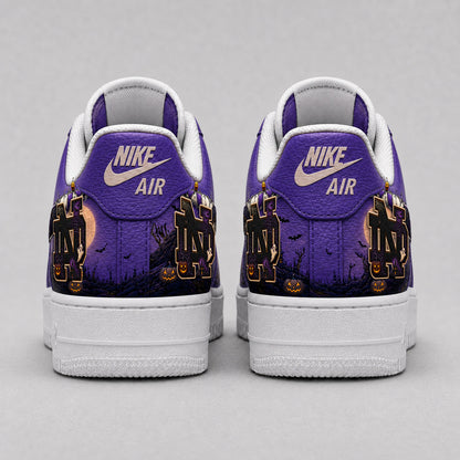 Notre Dame Fighting Irish | Premium NCAA Haunted Moon Halloween Custom Low Top Sneakers
