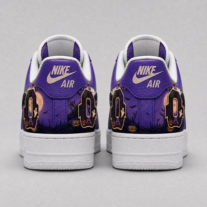 Ohio State Buckeyes | Premium NCAA Haunted Moon Halloween Custom Low Top Sneakers