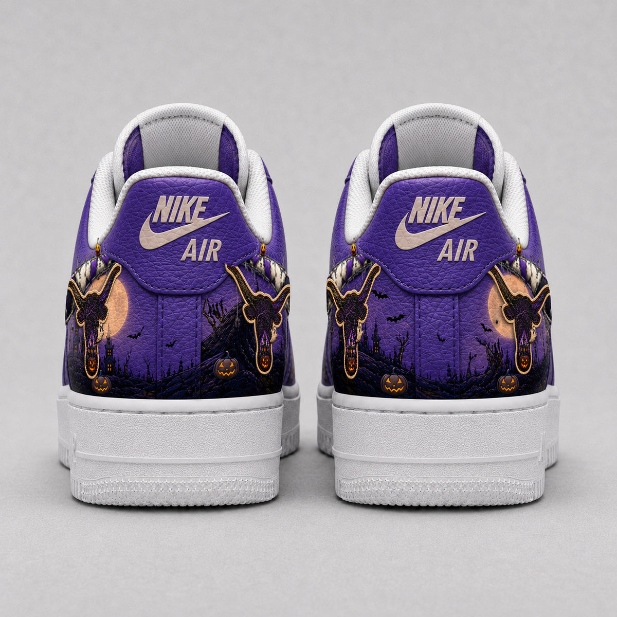 Texas Longhorns | Premium NCAA Haunted Moon Halloween Custom Low Top Sneakers