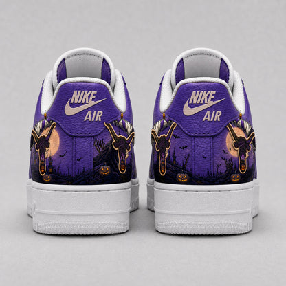 Texas Longhorns | Premium NCAA Haunted Moon Halloween Custom Low Top Sneakers