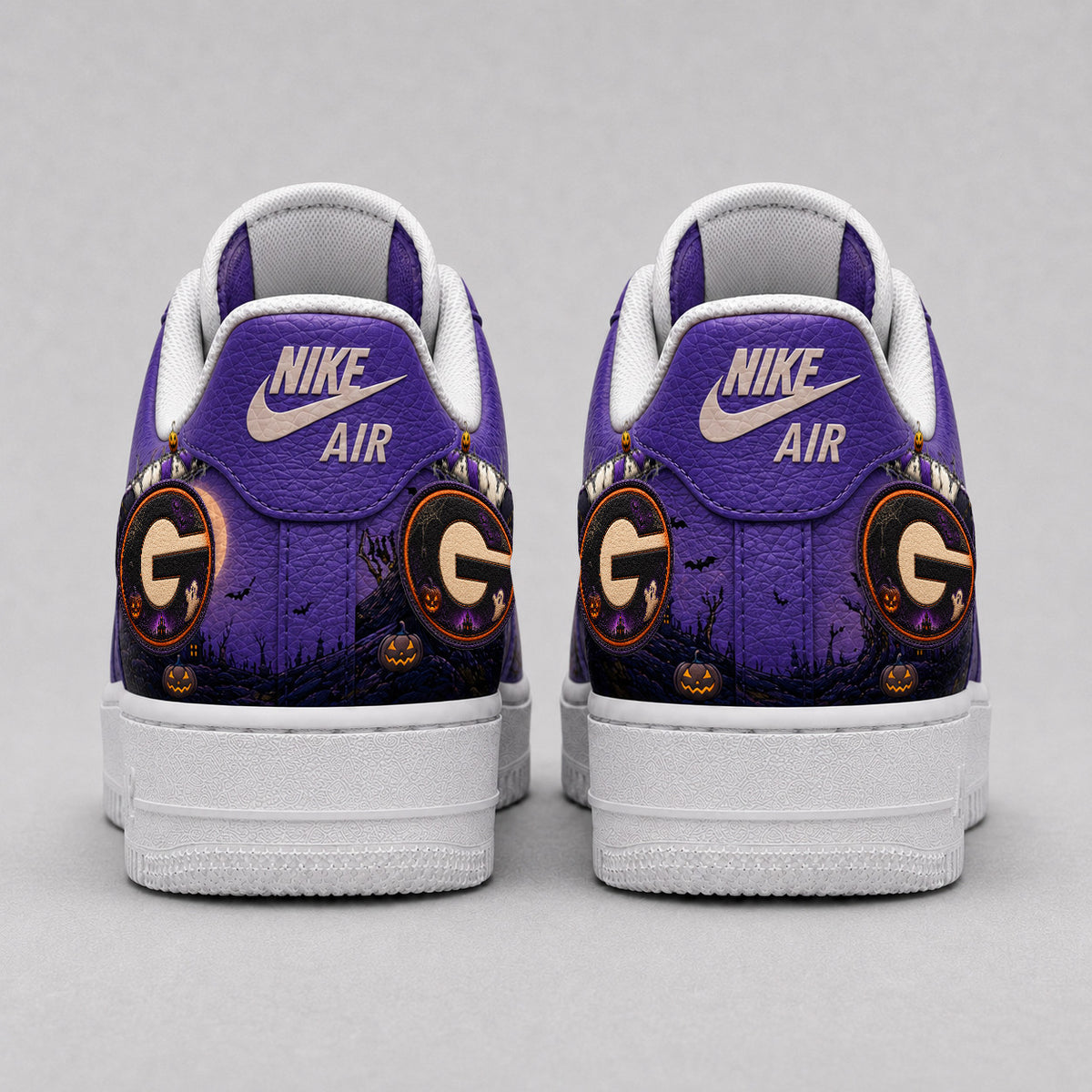 Georgia Bulldogs | Premium NCAA Haunted Moon Halloween Custom Low Top Sneakers