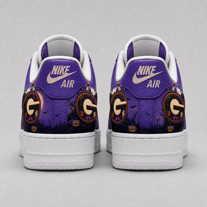 Georgia Bulldogs | Premium NCAA Haunted Moon Halloween Custom Low Top Sneakers