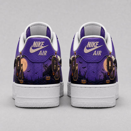 Oklahoma Sooners | Premium NCAA Haunted Moon Halloween Custom Low Top Sneakers