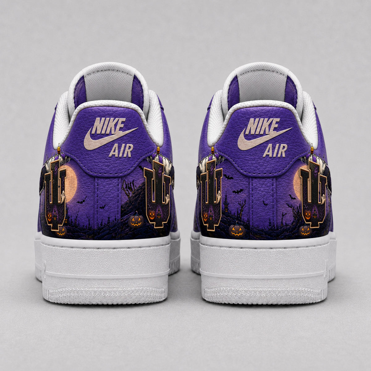 Indiana Hoosiers | Premium NCAA Haunted Moon Halloween Custom Low Top Sneakers