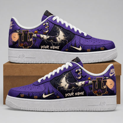Indiana Hoosiers | Premium NCAA Haunted Moon Halloween Custom Low Top Sneakers
