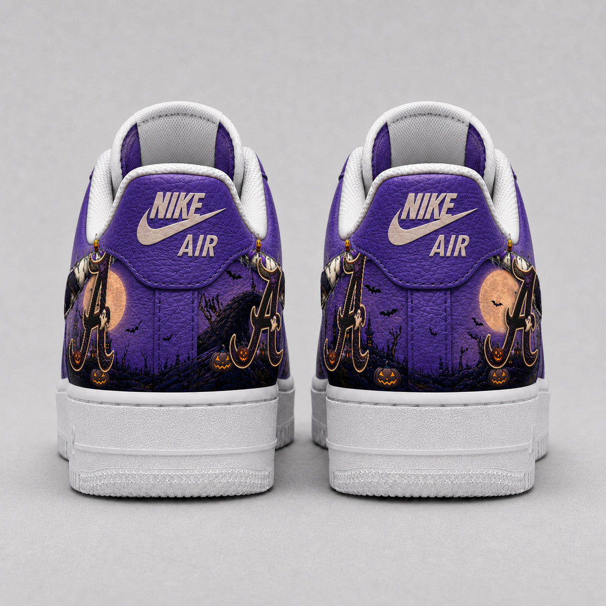 Alabama Crimson Tide | Premium NCAA Haunted Moon Halloween Custom Low Top Sneakers