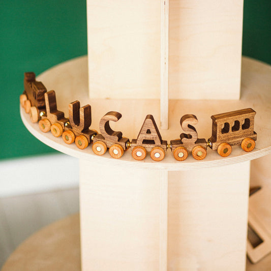 Name Letter Train, Personalized Train, Wooden Custom Train, Montessori Toy For Toddlers, Baby Christening Gift, Baby Boy First Birthday Gift