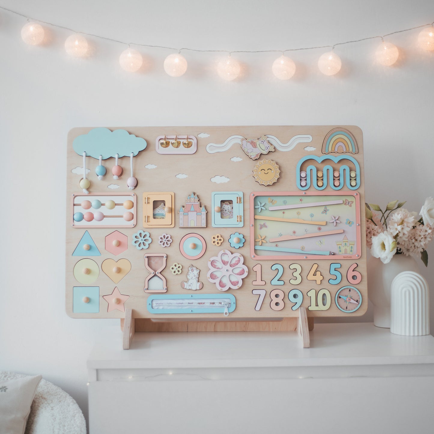 Personalized Large Busy Board - Woodland Playroom Activity Board