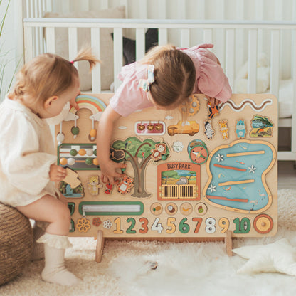 Large Pink Busy Board Personalized - Christmas Gift For Granddaughter
