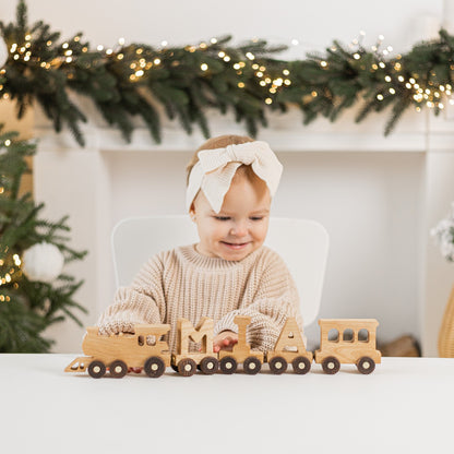 Personalized Magnet Train, Wooden Train With Name, Letter Train, Sensory Toddler Toys, 1st Birthday Baby, Keepsake Easter Gifts For Kids