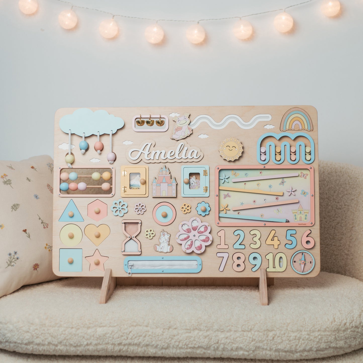 Busy Board Personalized Toddler Activity Board Montessori Board