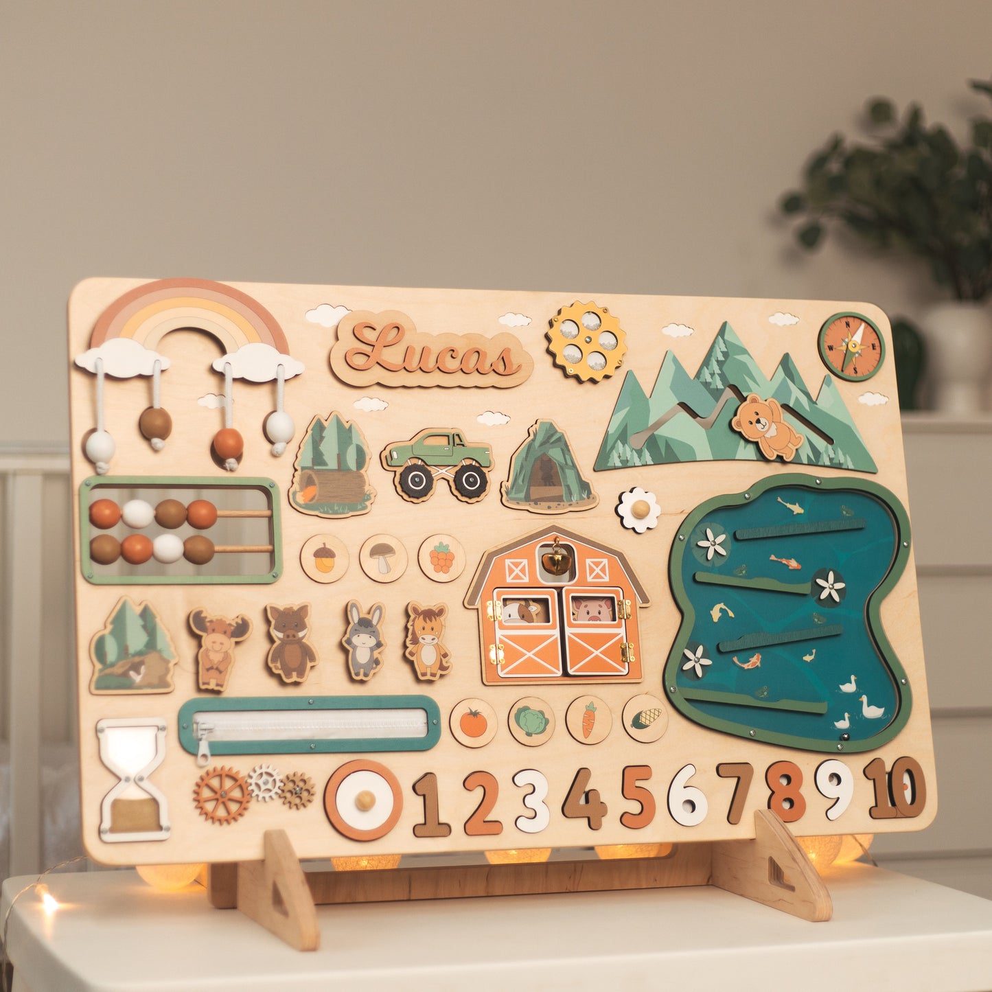 Busy Board Personalized Toddler Activity Board Montessori Board