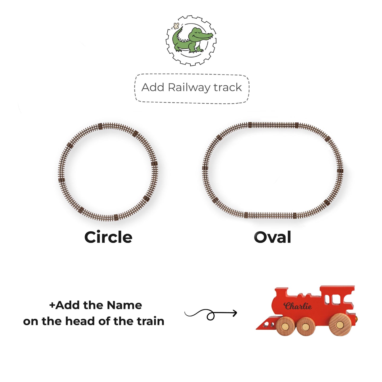 Personalized Wooden Animal Train, Custom Train Toy with Name, Montessori Pull Toy, Safari Baby Gift