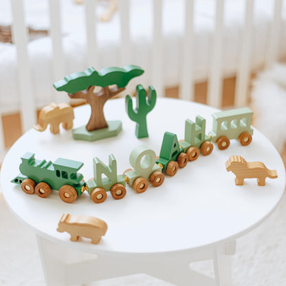 Personalized Trains For Kids Wagon Letter Train With Magnets Baptism Baby Gift Toys For Toddlers Custom Birthday Gift Nursery Name Sign