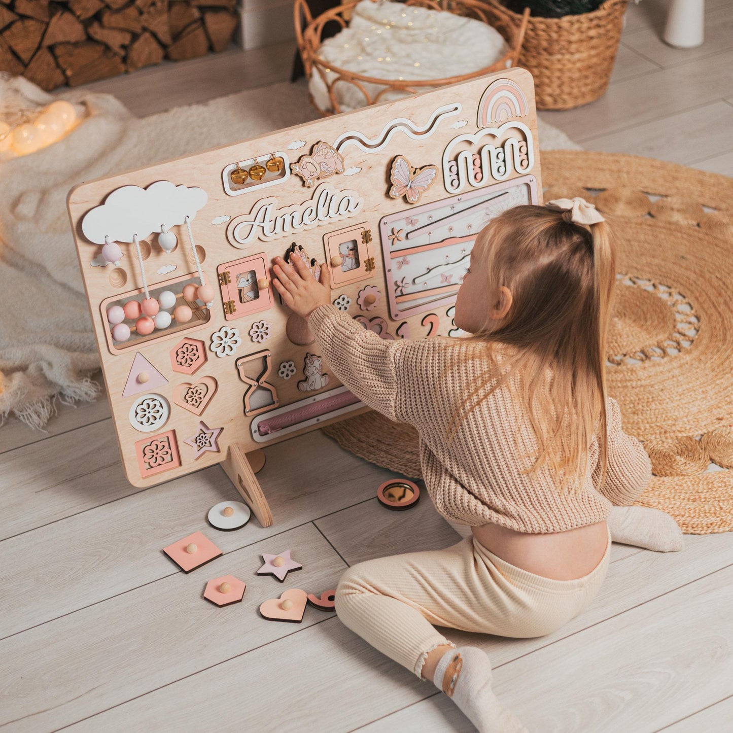 Pink Maxi Busy Board For Baby Girl