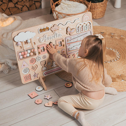 Pink Maxi Busy Board For Baby Girl