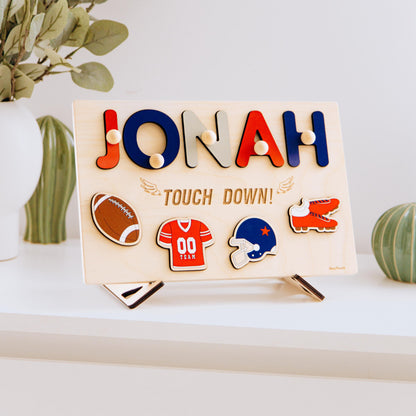 Basketball Name Puzzle Rookie of the Year Birthday Baby Boy Gift Personalized Basketball Board Montessori Toy 1 Year Old First Easter