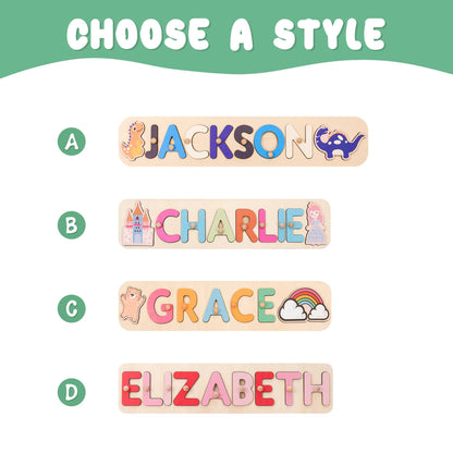 Custom Baby Girl Name Puzzle, Personalized Kids Busy Board, Christmas Gift for Kids, Baby Shower Gift, 1st Birthday Gift, Granddaughter gift