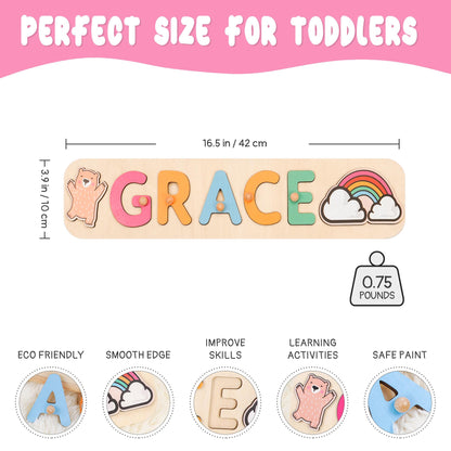 Custom Baby Boy Name Puzzle, Personalized Kids Busy Board, Birthday Gift for Kids, Baby Shower Gift, 1st Birthday Gift, 1st Grandson gift