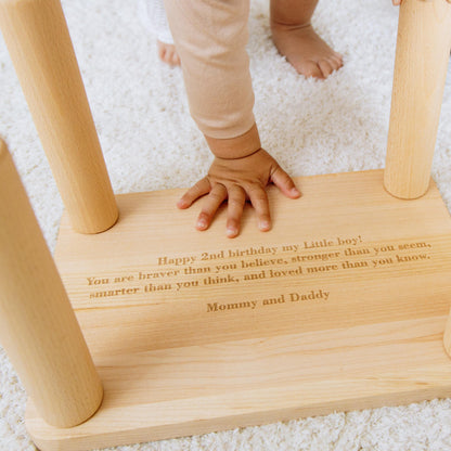 Wooden Step Stool For Toddlers Kids Furniture Sport Themed Nursery 1 2 3 Year Old Gift Baby Custom Name Puzzle First Easter