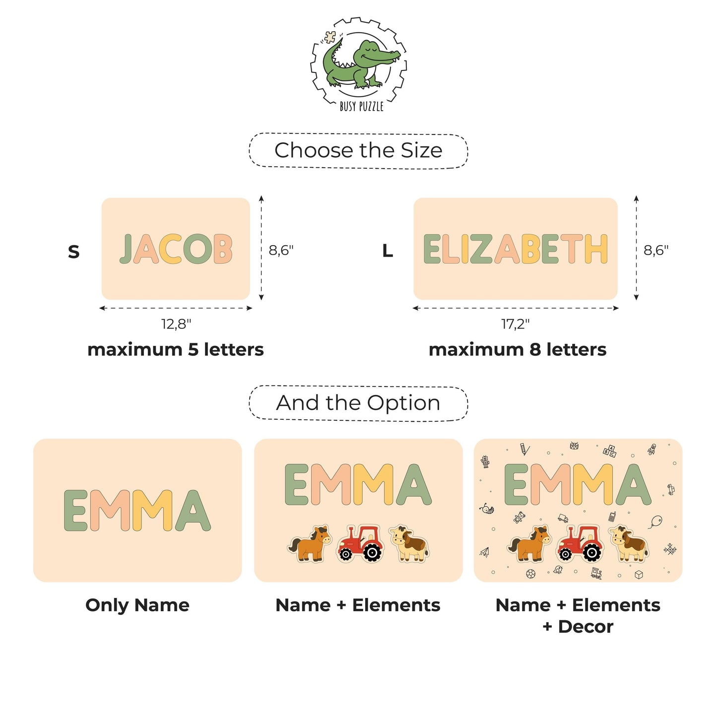 Personalized Farm Name Puzzle Step Stool Montessori Helper Kids Easter Gift