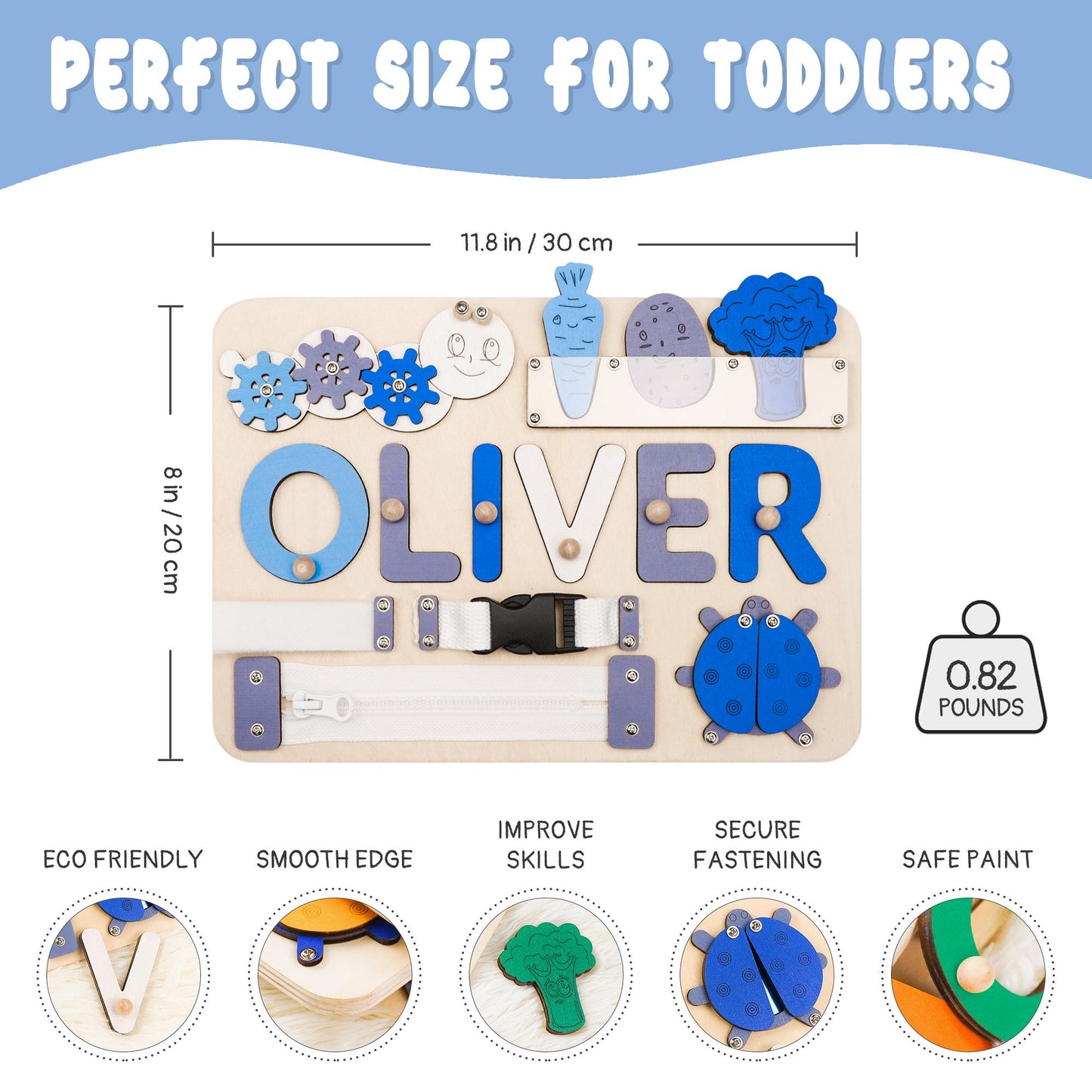 Personalized Baby Name Puzzle, Custom Kids Busy Board, Early Learning Puzzle, Baby Room Decor, Birthday Gift for Kids, Baby Christmas Gift