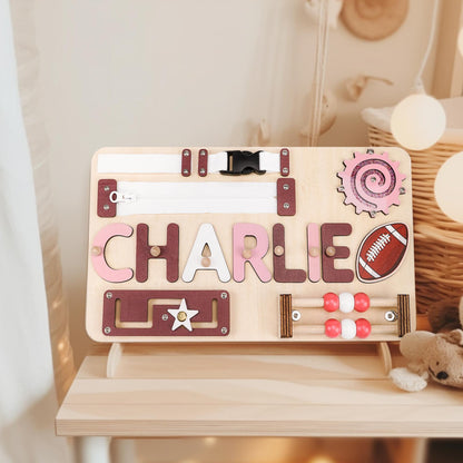 Custom Baby Name Puzzle, Personalized Kids Busy Board, Early Learning Puzzle, 1st Birthday Gift, Baby Shower Gift, Christmas Gift for Kids