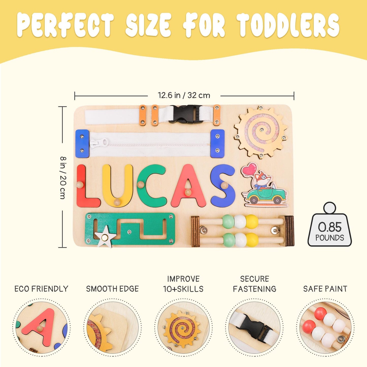 Custom Baby Name Puzzle, Personalized Kids Busy Board, Early Learning Puzzle, 1st Birthday Gift, Baby Shower Gift, Christmas Gift for Kids
