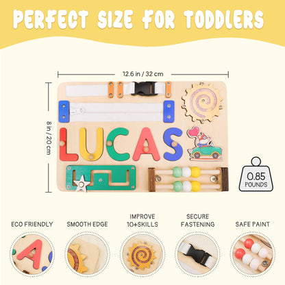 Custom Baby Name Puzzle, Personalized Kids Busy Board, Early Learning Puzzle, 1st Birthday Gift, Baby Shower Gift, Christmas Gift for Kids