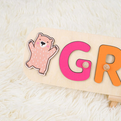 Custom Baby Name Puzzle, Personalized Kids Busy Board, Baby Room Decoration, 1st Christmas Gift for Kids, New Baby Gift, 1st Birthday Gift