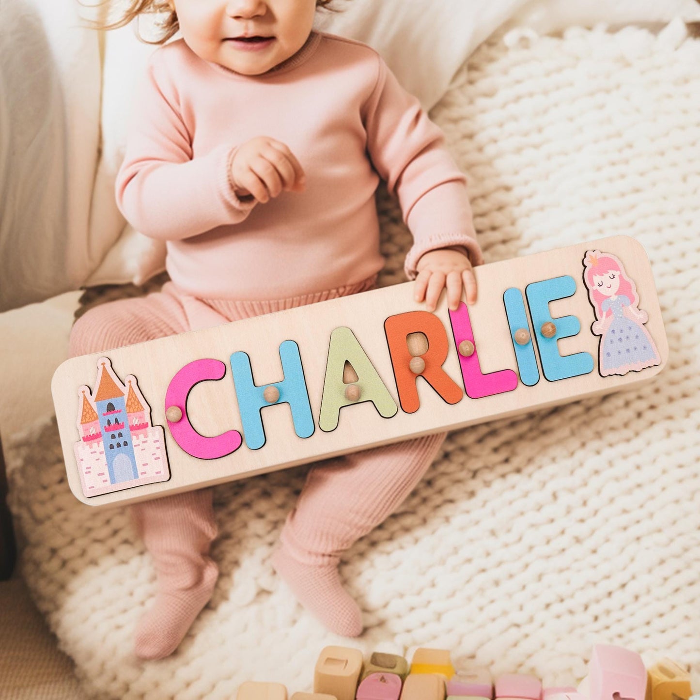 Custom Baby Boy Name Puzzle, Personalized Kids Busy Board, Birthday Gift for Kids, Baby Shower Gift, 1st Birthday Gift, 1st Grandson gift