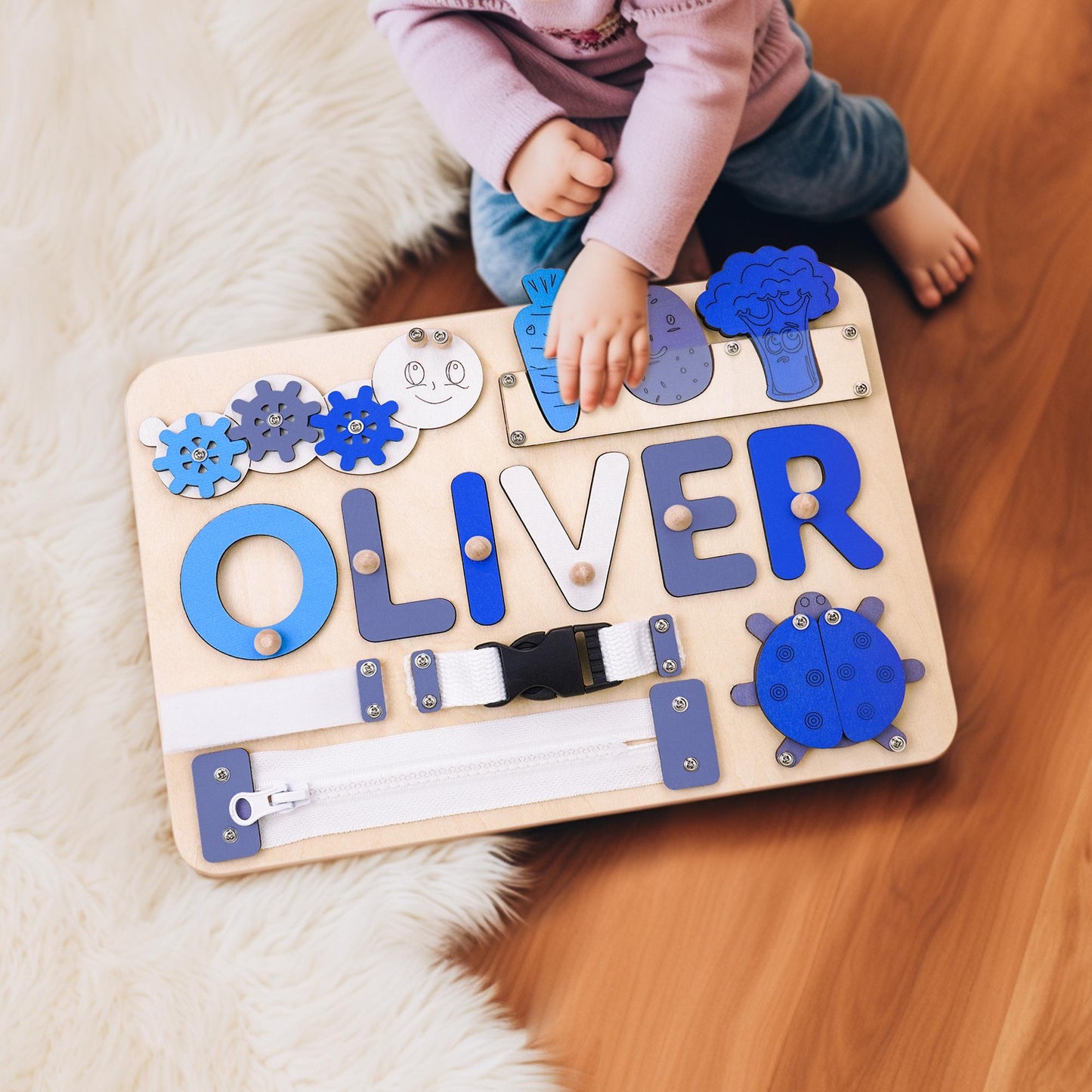 Personalized Name Puzzle, Kids Busy Board, Early Learning Puzzle, Baby Room Decor, 1st Birthday Gift for Kids, Baby Girl 1st Christmas Gift