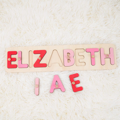 Custom Baby Girl Name Puzzle, Personalized Kids Busy Board, Christmas Gift for Kids, Baby Shower Gift, 1st Birthday Gift, Granddaughter gift
