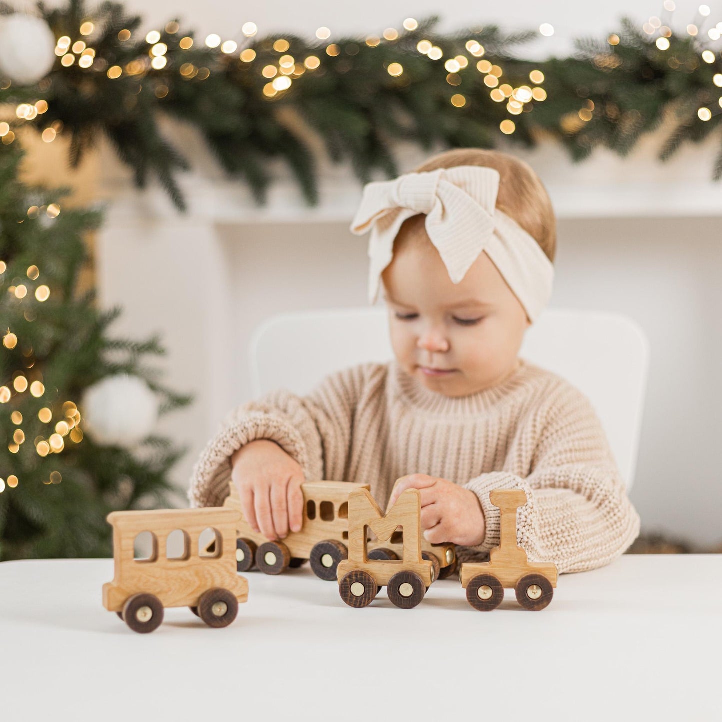 Personalized Train Name With Magnets Christmas Gift Toddler Wooden Toy Birthday Boy Baby Shower Baptism Gift Newborn Keepsake Gift Christmas