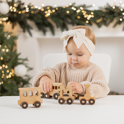 Personalized Train Name With Magnets Christmas Gift Toddler Wooden Toy Birthday Boy Baby Shower Baptism Gift Newborn Keepsake Gift Christmas