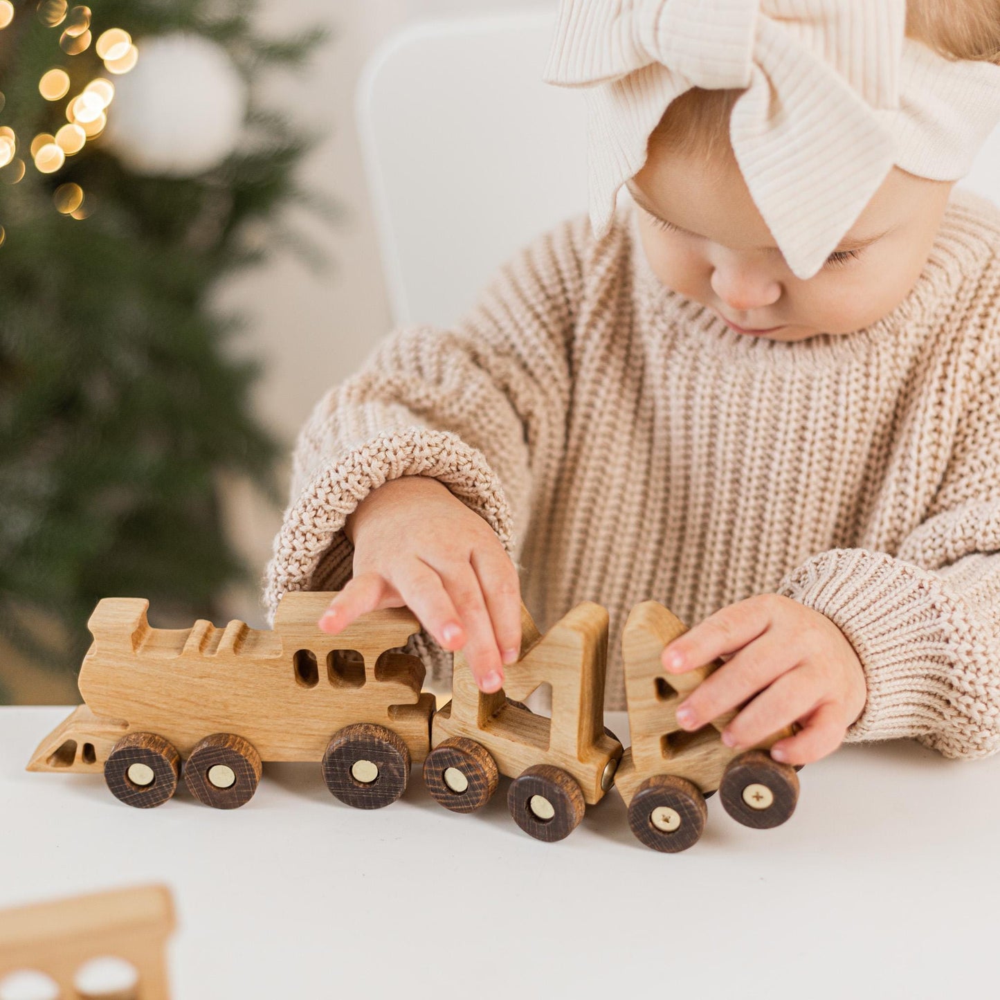 Custom Name Magnetic Train Set Wooden Alphabet Train Toys for Boys Personalized Christening Birthday Gifts Handmade Toys Baby Nursery Decor