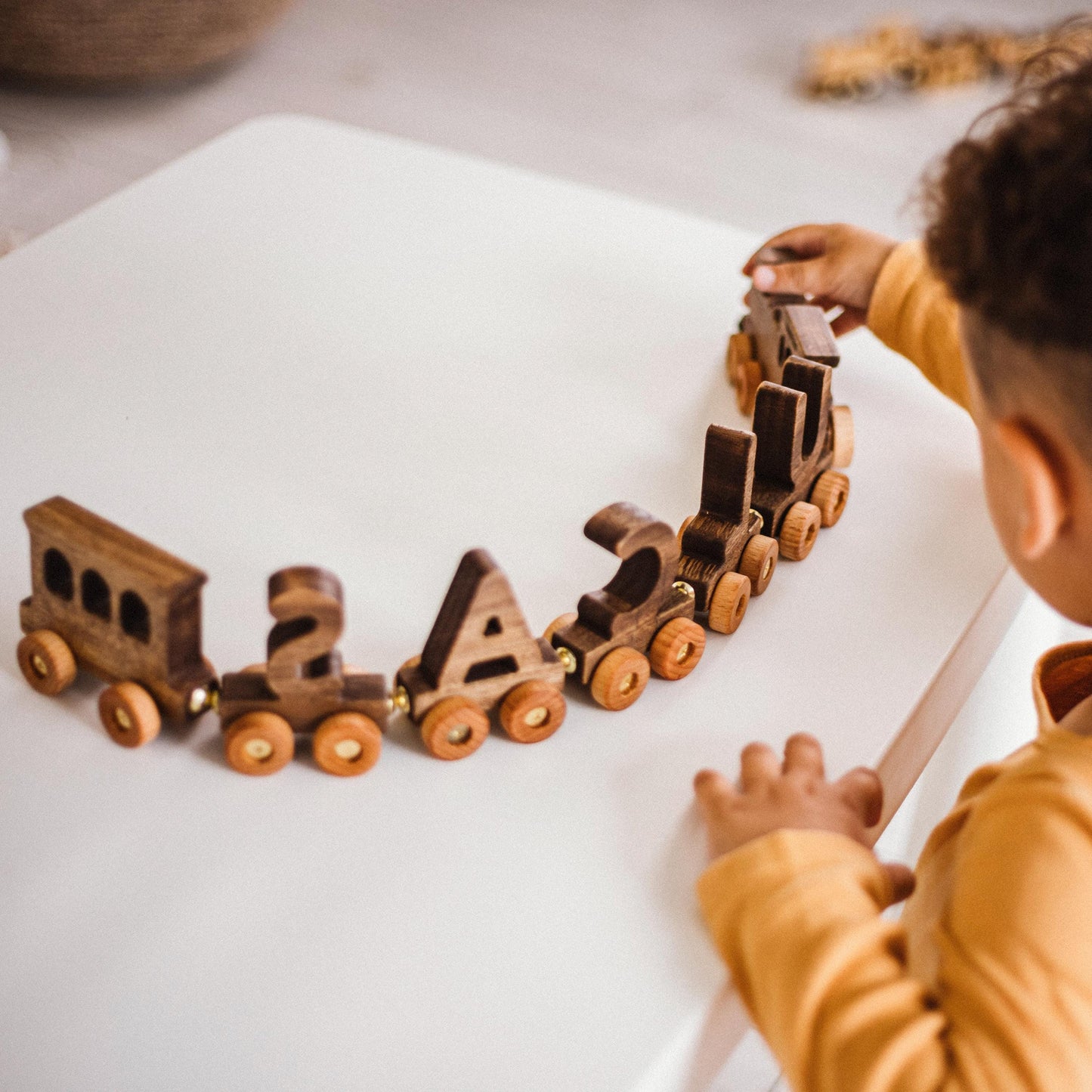 Personalized Letters Train, Toddler Wooden Toy, 1st Birthday Boy, Baby Shower, Baptism Gift, Newborn Keepsake Gift, Nursery Decor