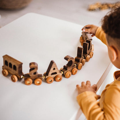 Personalized Letters Train, Toddler Wooden Toy, 1st Birthday Boy, Baby Shower, Baptism Gift, Newborn Keepsake Gift, Nursery Decor
