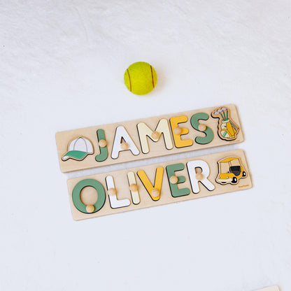 Sport Name Puzzle Rookie of the Year 1st Birthday Boy Personalized First Easter Gift