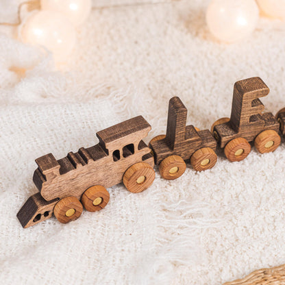 Bestseller! Train Name With Magnets. Engine & Wagon Included. Wooden Toys For Toddlers. Personalized Birthday Gift. Fidget Toys For Kids.