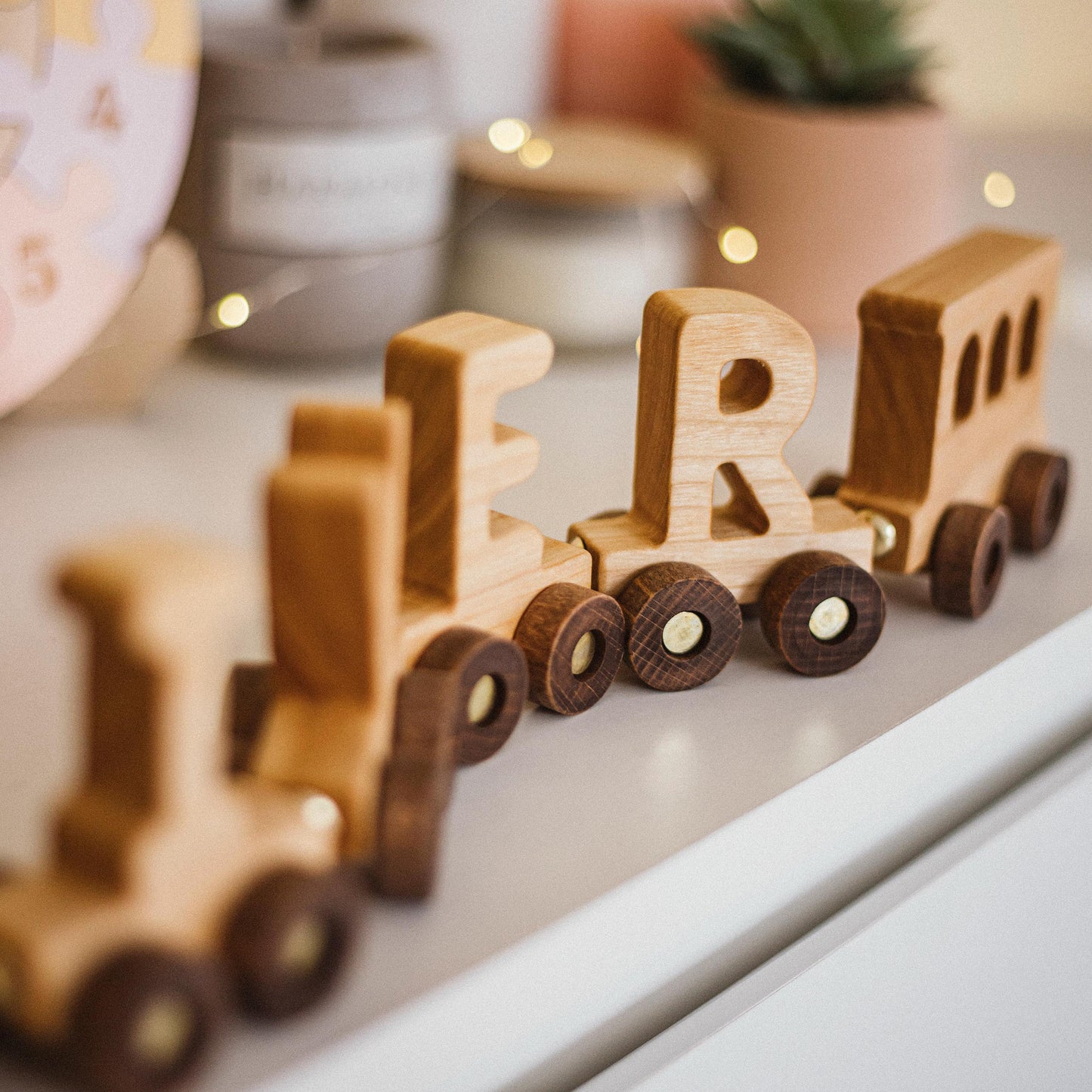 Bestseller! Train Name With Magnets. Engine & Wagon Included. Wooden Toys For Toddlers. Personalized Birthday Gift. Fidget Toys For Kids.