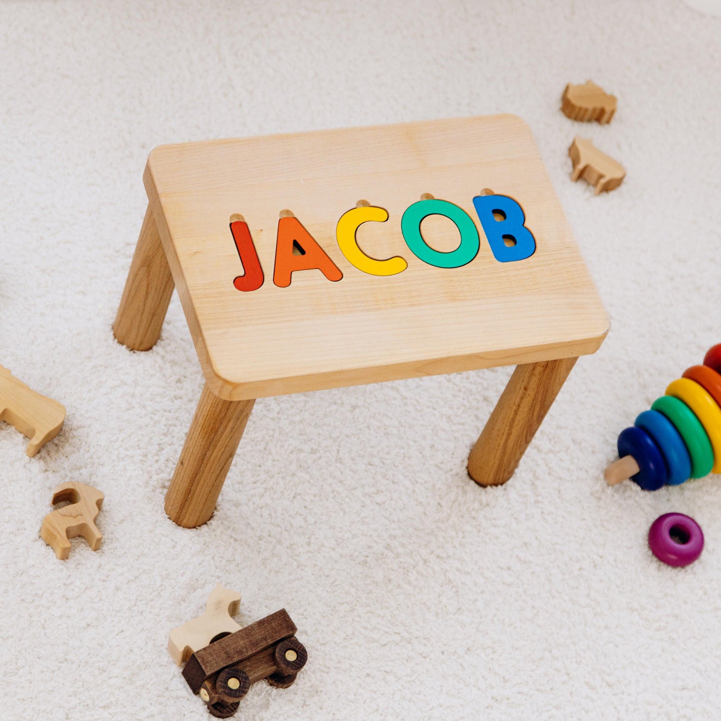 Name Puzzle Step Stool for Toddlers