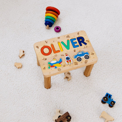 Personalized Step Stool for Girl. Custom Name Wooden Stool. Princess Theme Nursery Decor. Toddler Gift. Baby Girl Gift Idea.