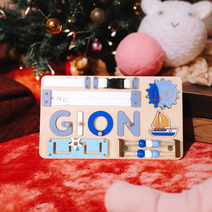 Custom Baby Name Puzzle, Personalized Kids Busy Board, Early Learning Puzzle, 1st Birthday Gift, 1st Christmas Gift for Kids, Baby Girl Gift